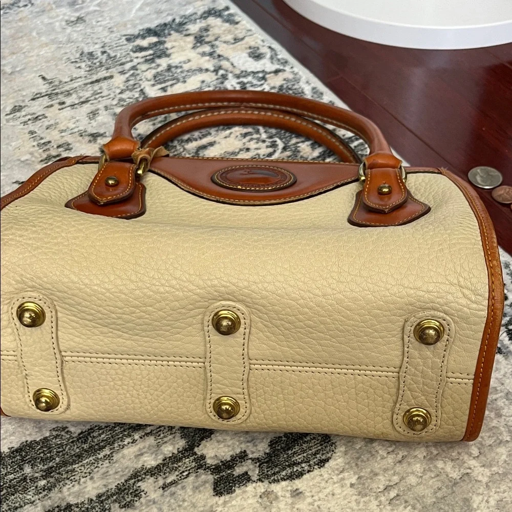Dooney & Bourke Cream and Brown Satchel - Picture 4 of 6